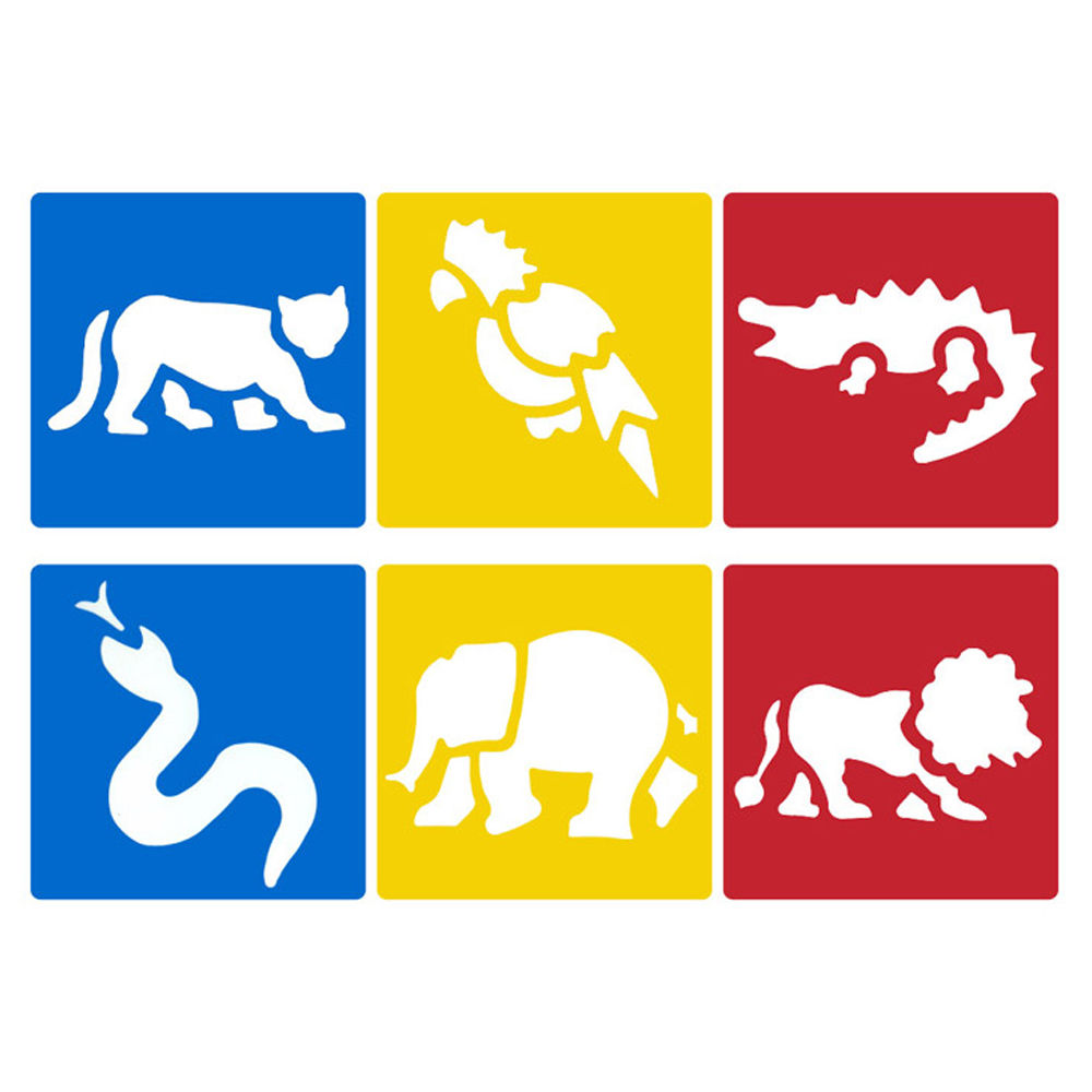 키즈맘아트 미술놀이 디오메 스텐실 (정글동물)