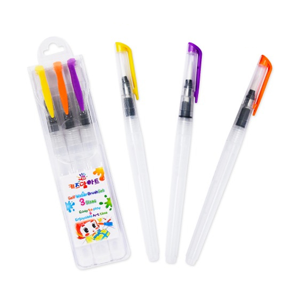 키즈맘아트 미술놀이 셀프 워터브러쉬 3종 세트 (물감 별매)