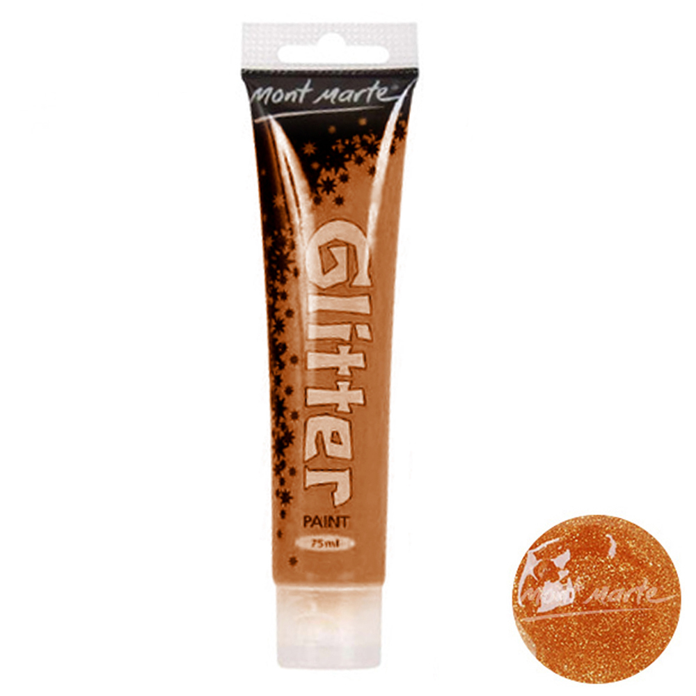 키즈맘아트 미술놀이 몽마르뜨 반짝이 물감 75ml (동색)