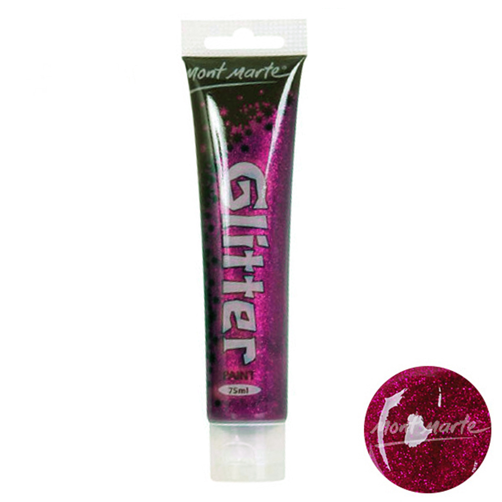 키즈맘아트 미술놀이 몽마르뜨 반짝이 물감 75ml (보라색)