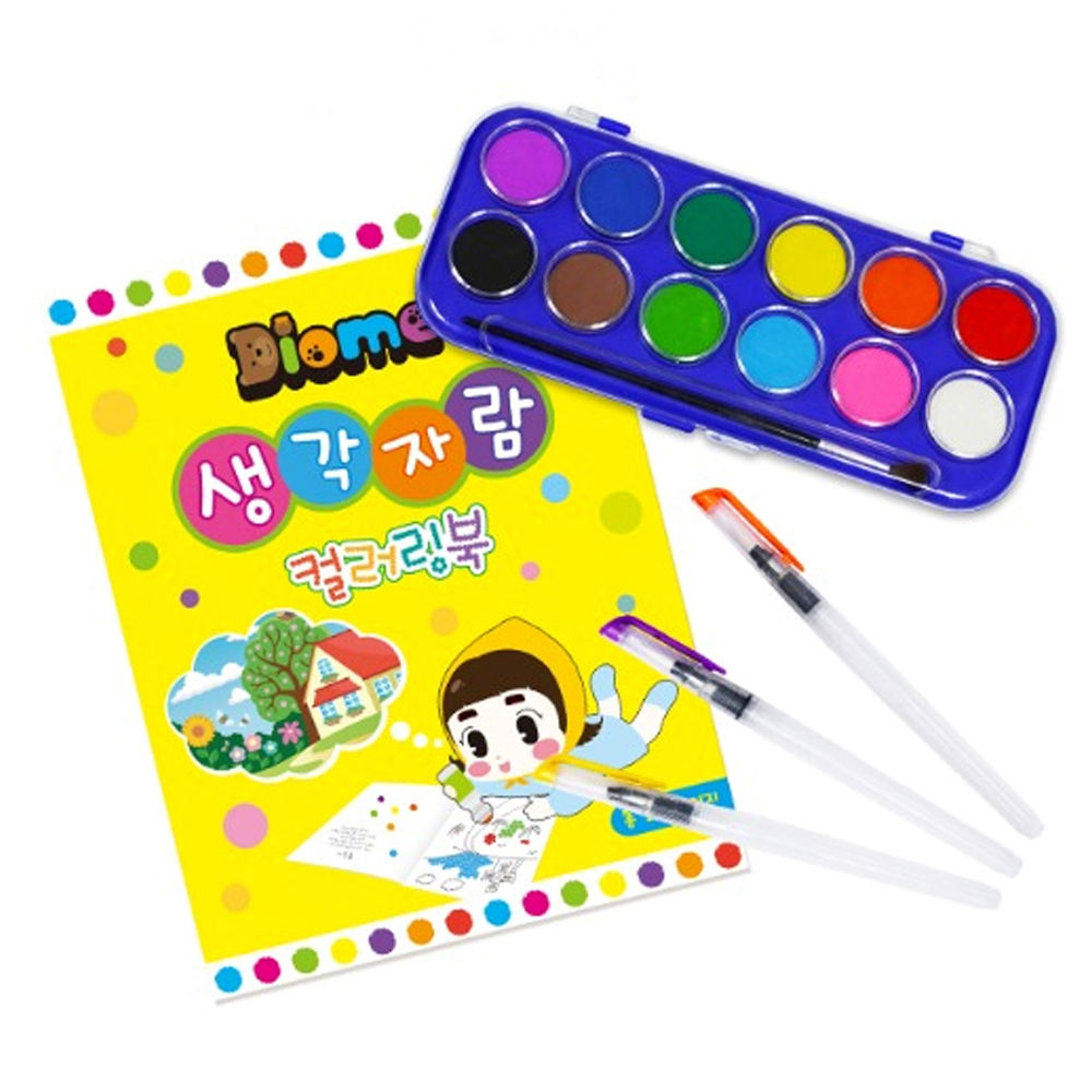 키즈맘아트 미술놀이 두뇌계발 물감놀이 세트 (생각자람)