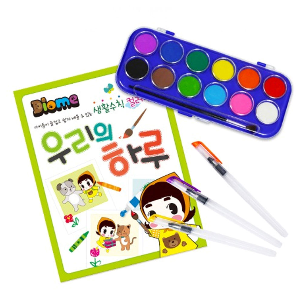 키즈맘아트 미술놀이 두뇌계발 물감놀이 세트 (데일리)