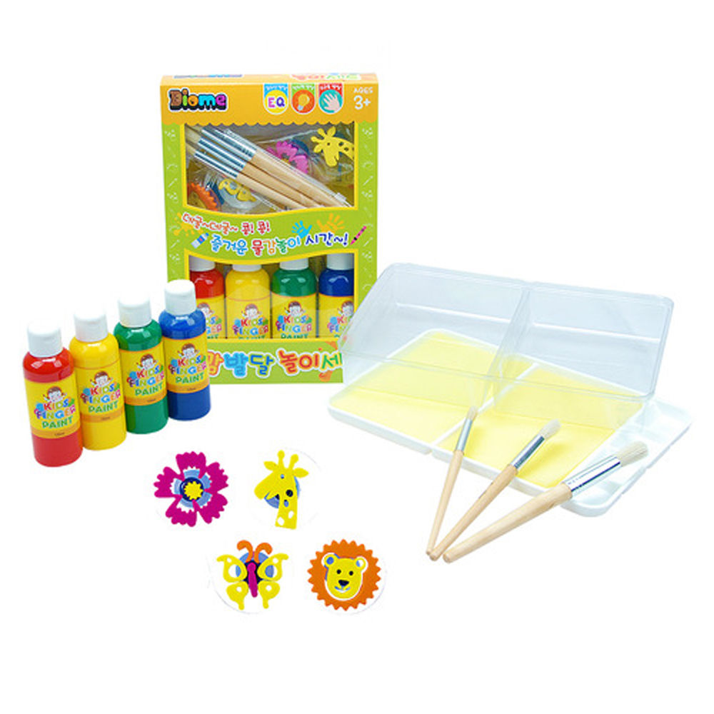 키즈맘아트 미술놀이 핑거페인트 희망찬 그림나라 별님세트