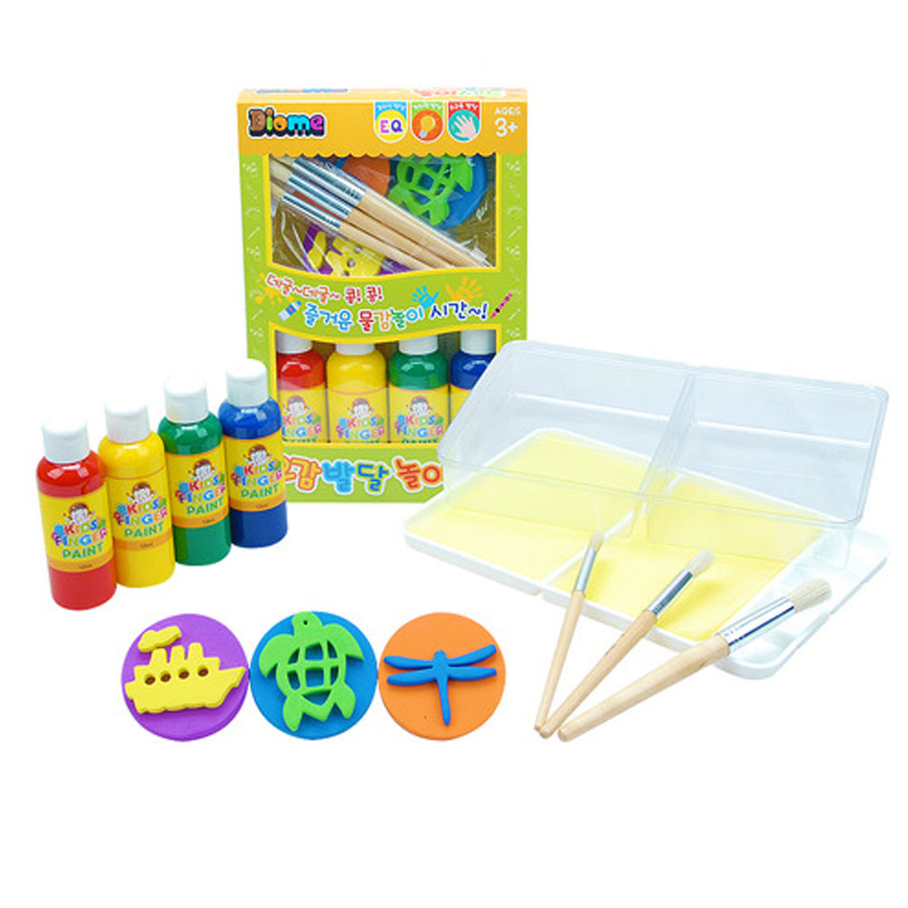 키즈맘아트 미술놀이 핑거페인트 희망찬 그림나라 하늘세트