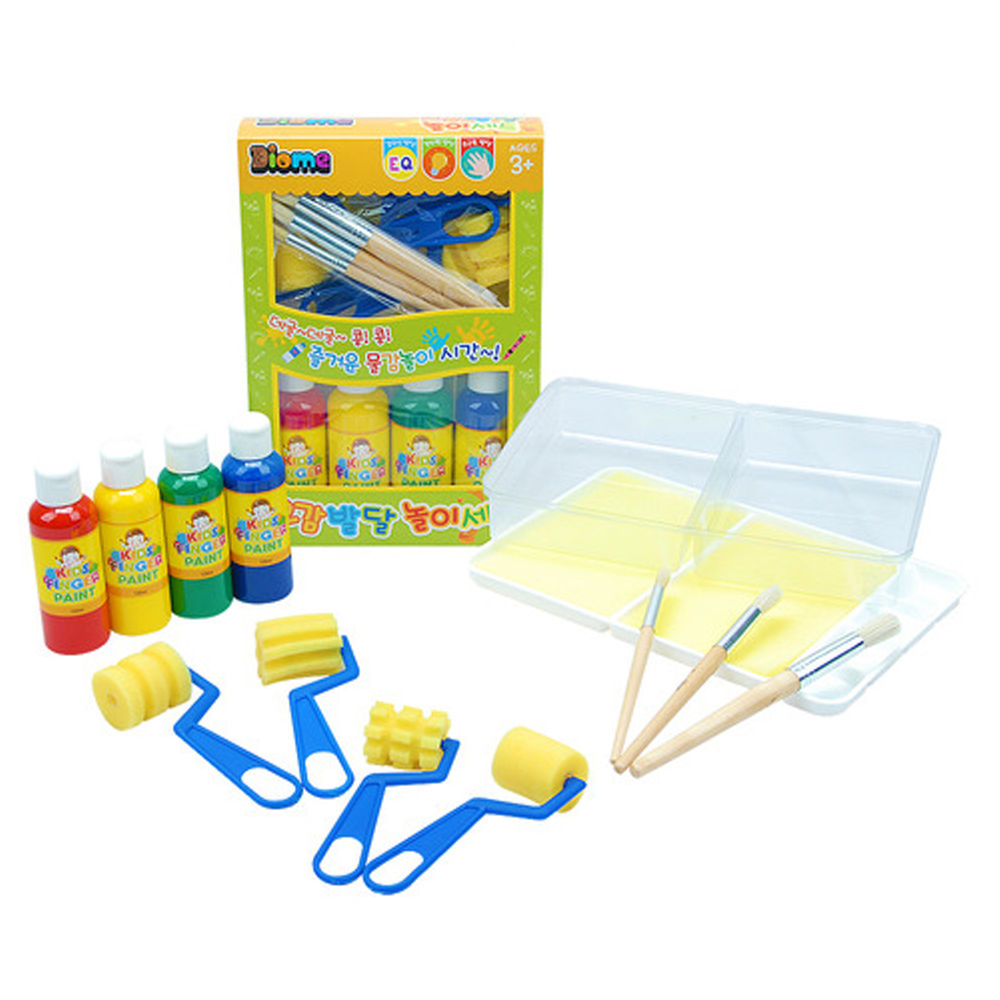 키즈맘아트 미술놀이 핑거페인트 희망찬 그림나라 햇님세트