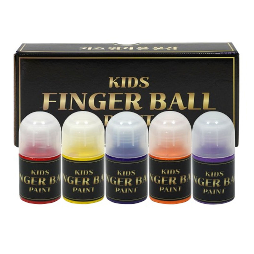 키즈맘아트 미술놀이 핑거 볼 물감 브릴리언트 세트 (30ml x 5색)