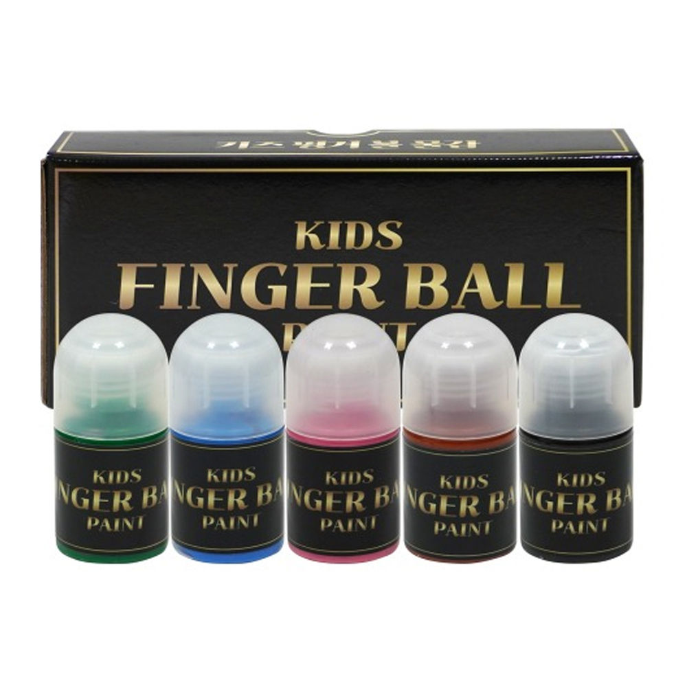 키즈맘아트 미술놀이 핑거 볼 물감 패셔너리 세트 (30ml x 5색)