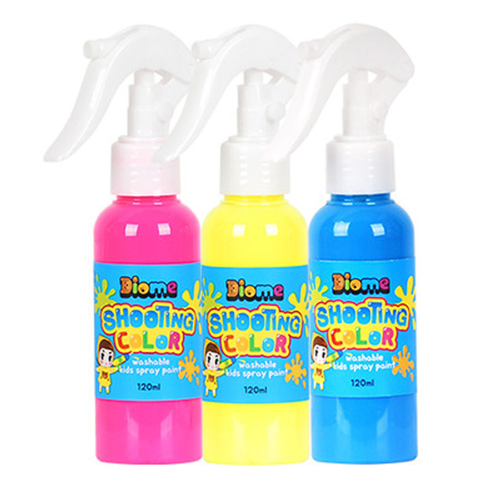 키즈맘아트 미술놀이 스프레이 물감 슈팅 컬러 120ml x 3색 (A세트)