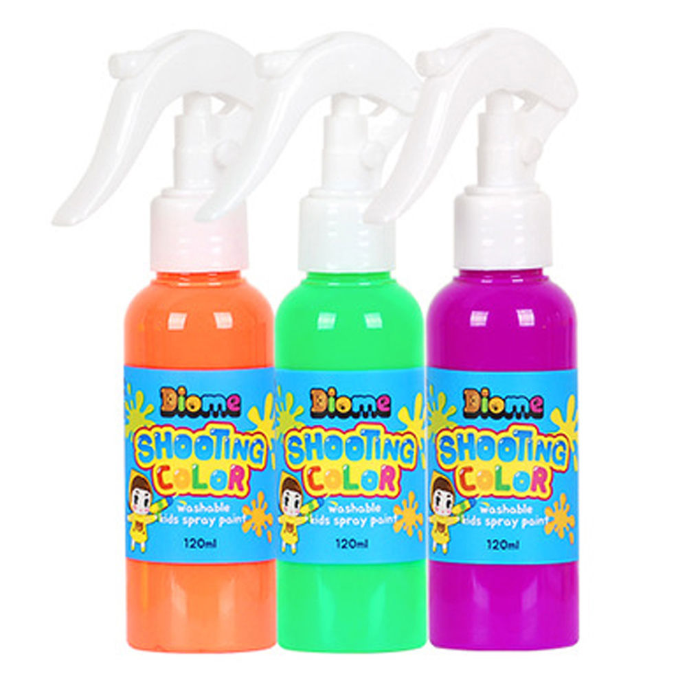키즈맘아트 미술놀이 스프레이 물감 슈팅 컬러 120ml x 3색 (B세트)