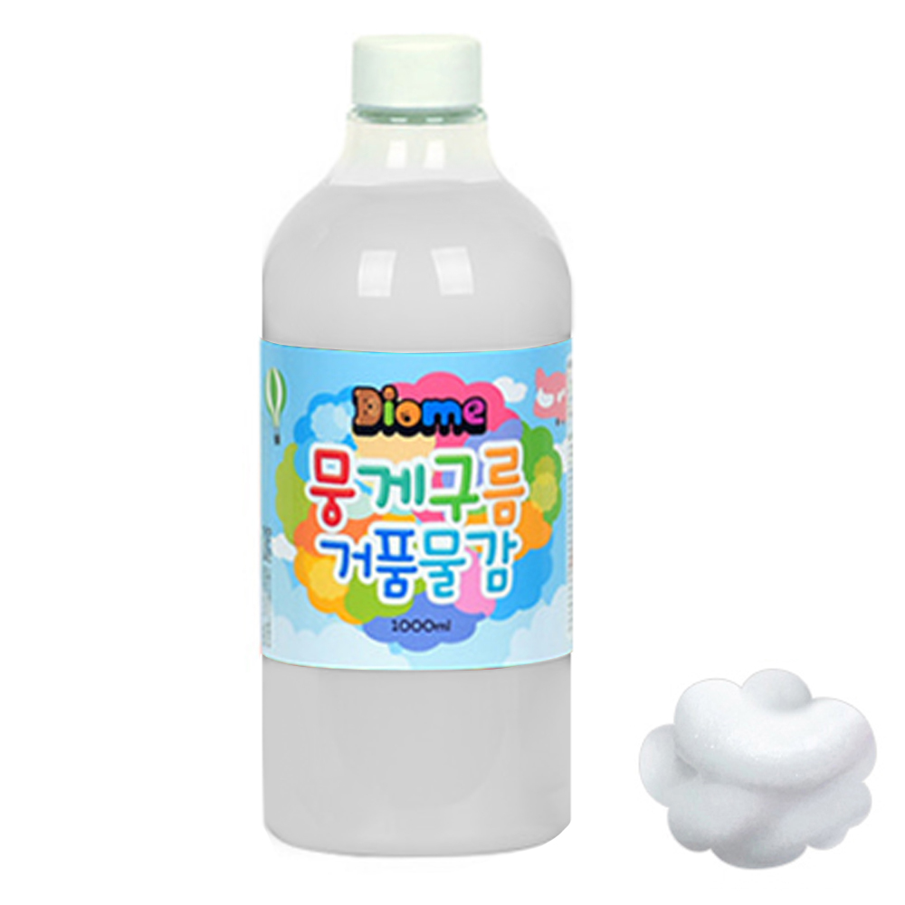 키즈맘아트 미술놀이 뭉게구름 거품물감 리필 1000ml 낱색 (흰색)