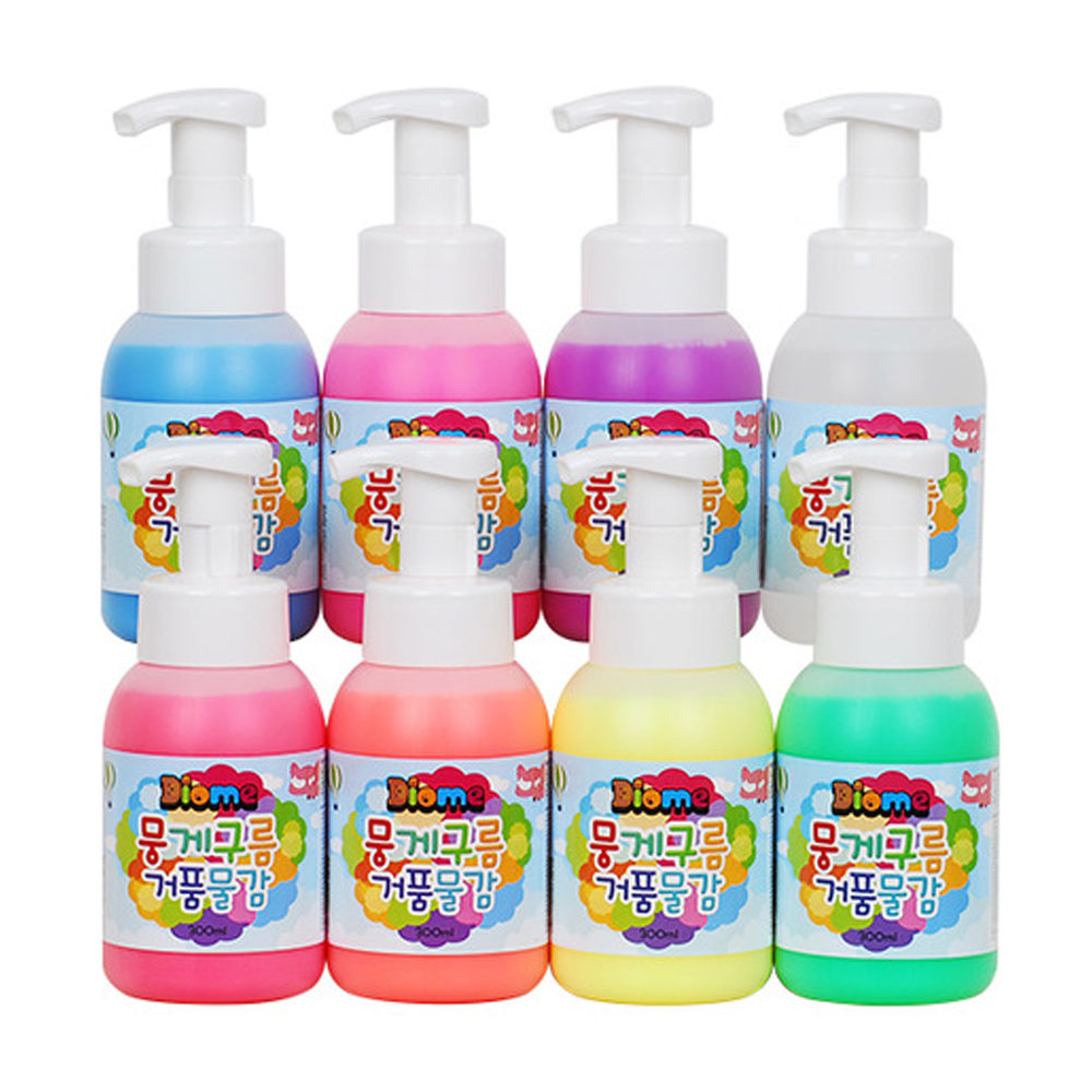 키즈맘아트 미술놀이 뭉게구름 거품물감 300ml x 8색 세트