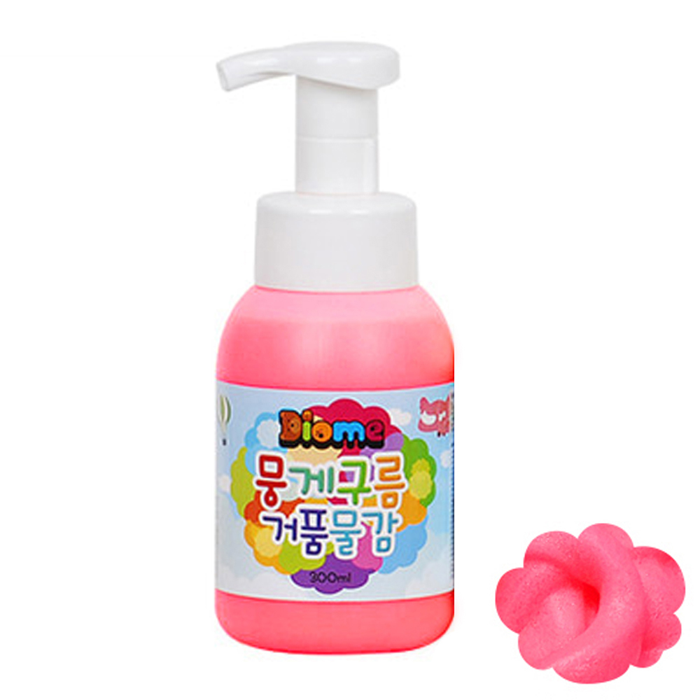 키즈맘아트 미술놀이 뭉게구름 거품물감 300ml 낱색 (형광빨강)