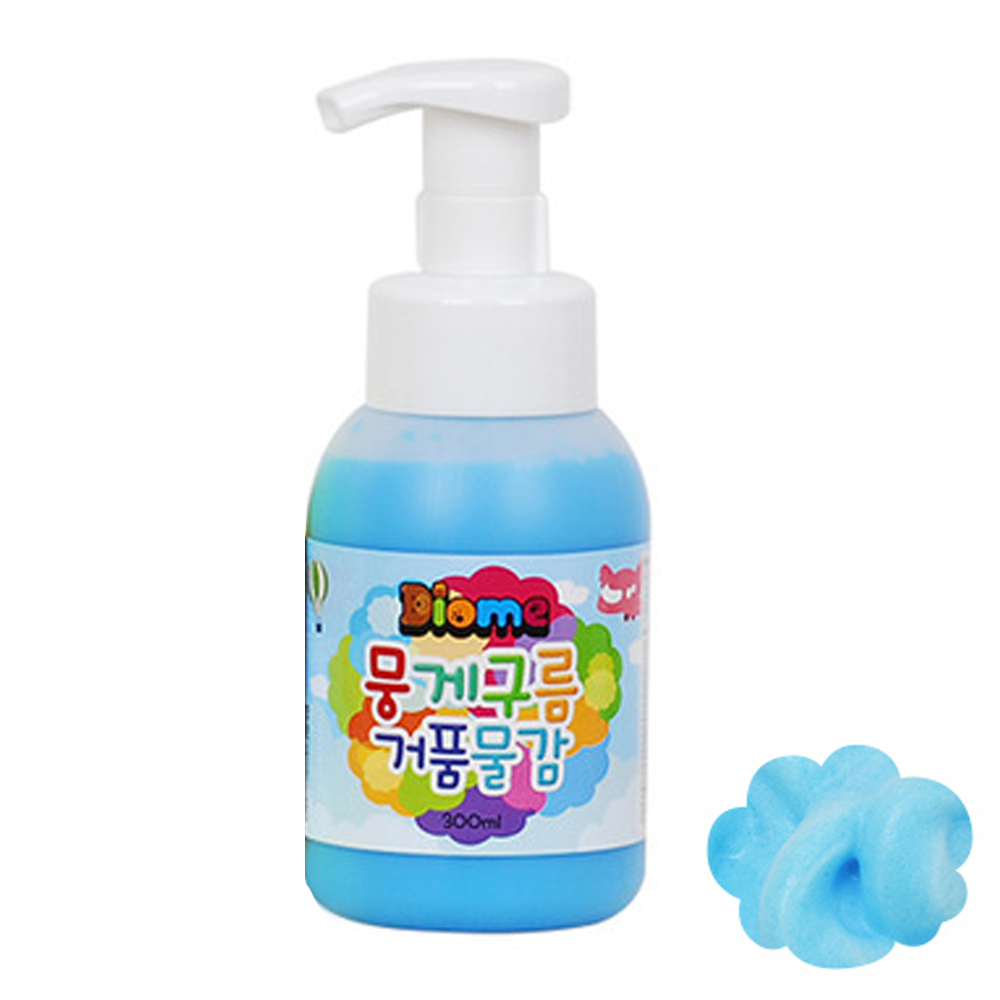 키즈맘아트 미술놀이 뭉게구름 거품물감 300ml 낱색 (형광파랑)