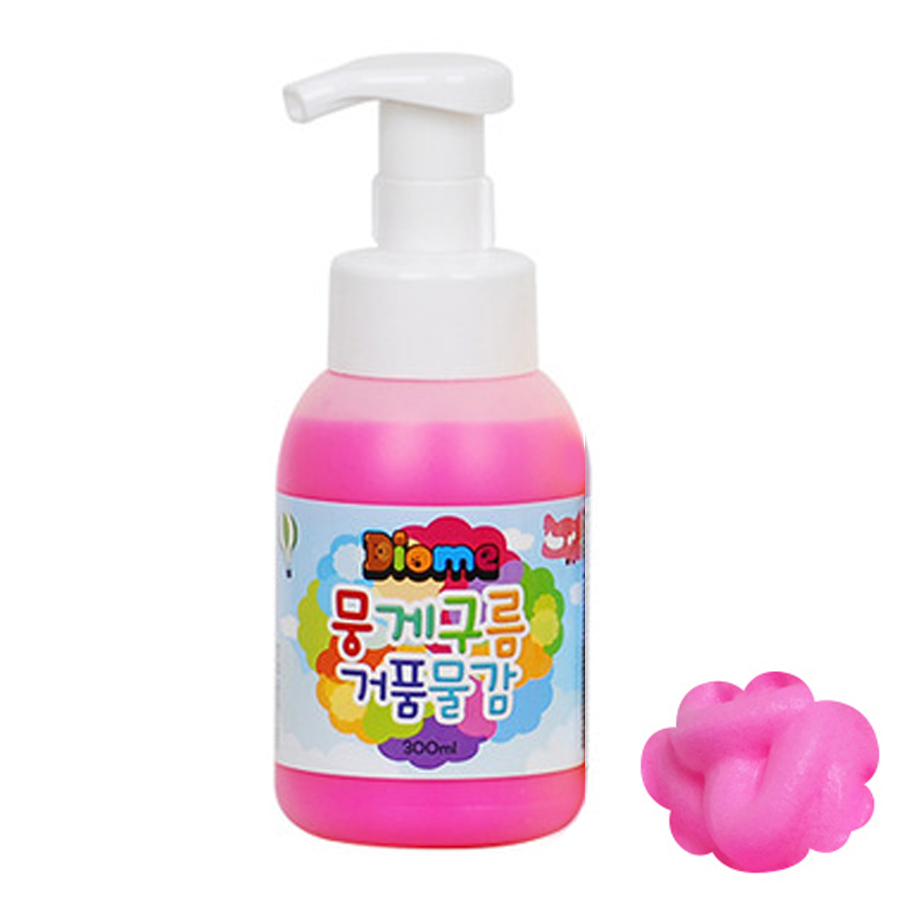 키즈맘아트 미술놀이 뭉게구름 거품물감 300ml 낱색 (형광분홍)