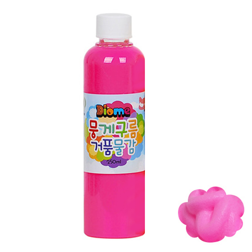 키즈맘아트 미술놀이 뭉게구름 거품물감 리필 250ml 낱색 (형광분홍)