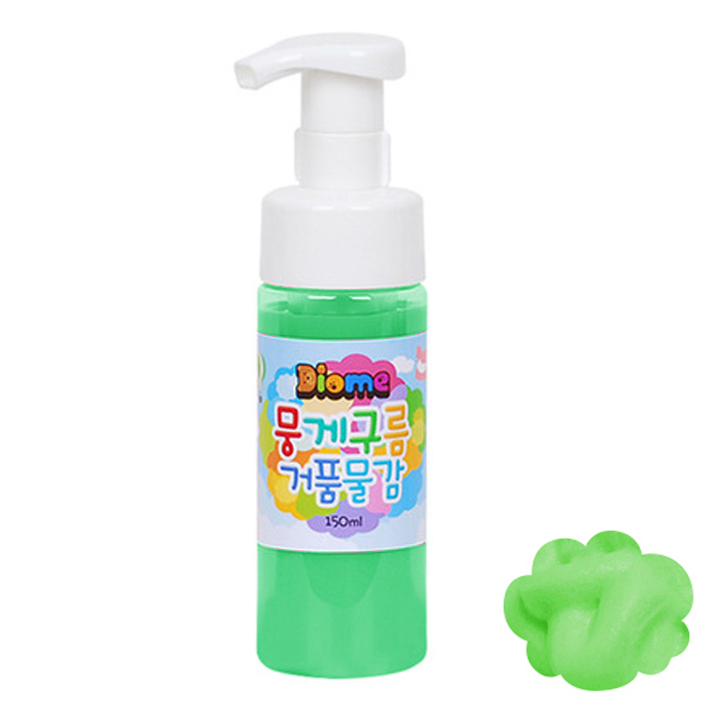 키즈맘아트 미술놀이 뭉게구름 거품물감 150ml 낱색 (형광초록)