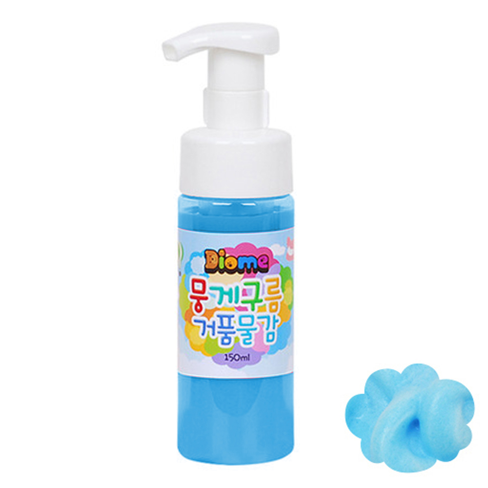 키즈맘아트 미술놀이 뭉게구름 거품물감 150ml 낱색 (형광파랑)