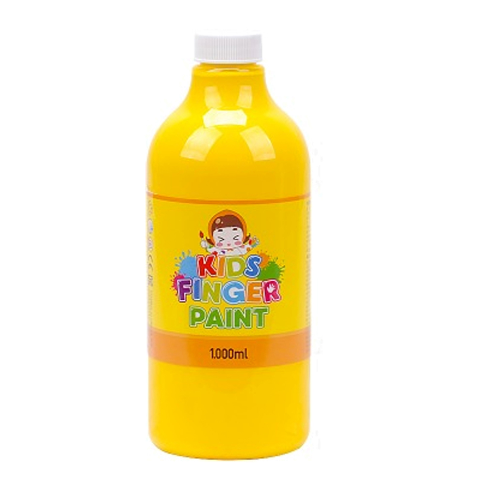 키즈맘아트 미술놀이 핑거페인트 1000ml 낱색 (노랑색)