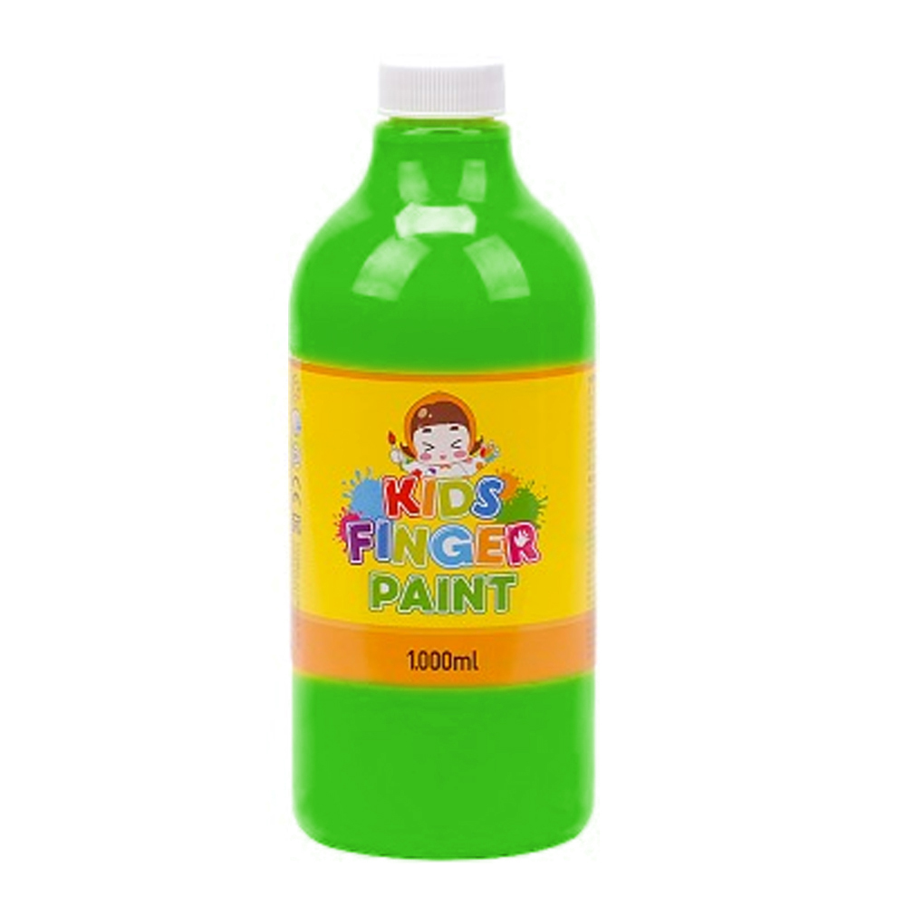 키즈맘아트 미술놀이 핑거페인트 1000ml 낱색 (연두색)