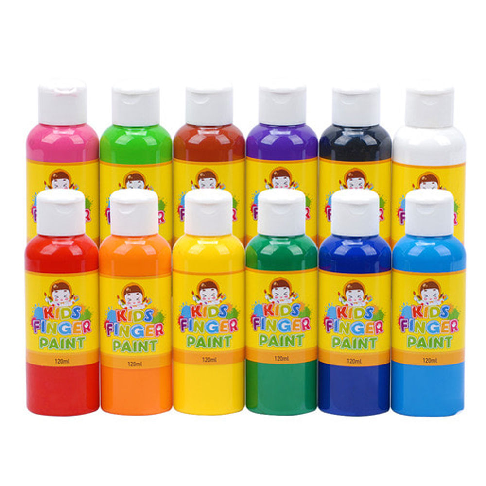 키즈맘아트 미술놀이 핑거페인트 120ml x 12색 세트