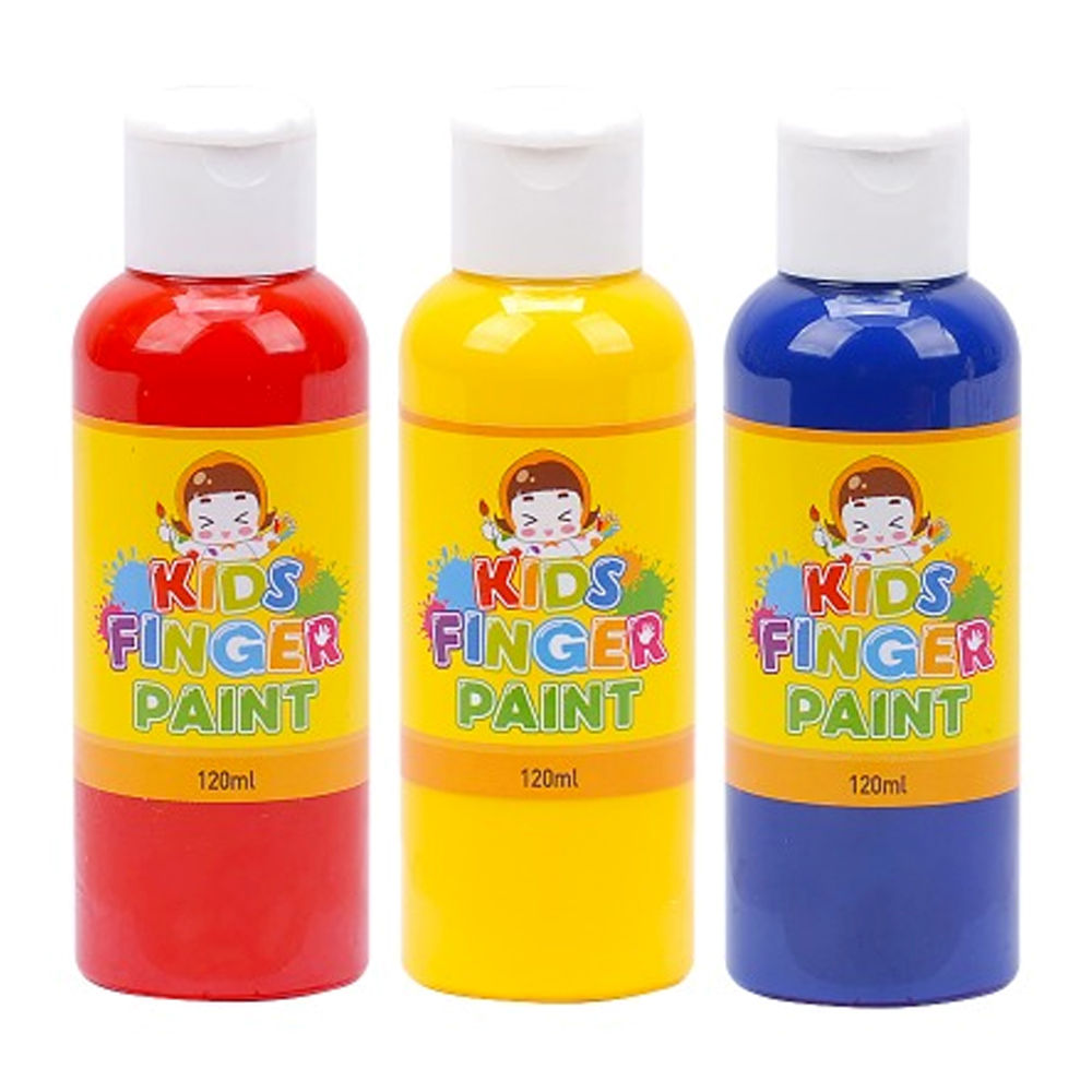 키즈맘아트 미술놀이 핑거페인트 120ml x 3색 세트