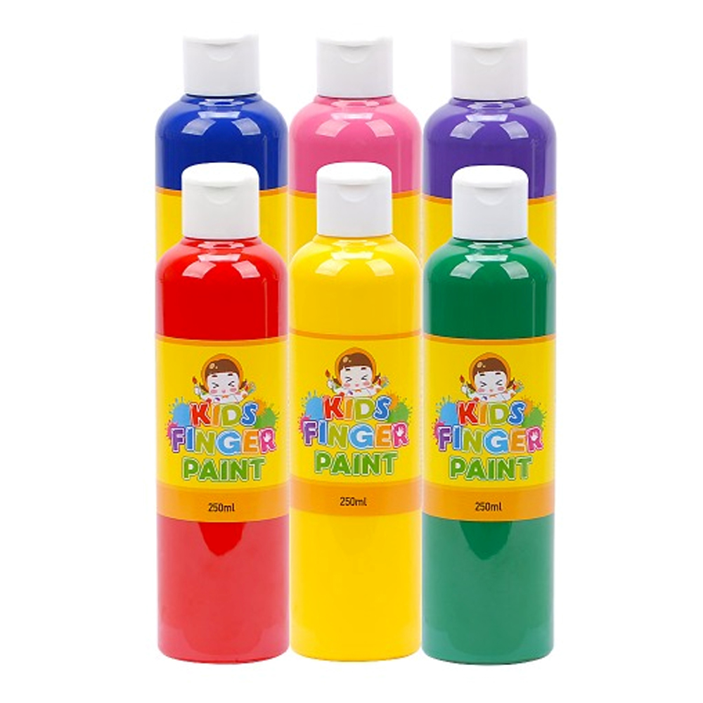 키즈맘아트 미술놀이 핑거페인트 250ml x 6색 세트