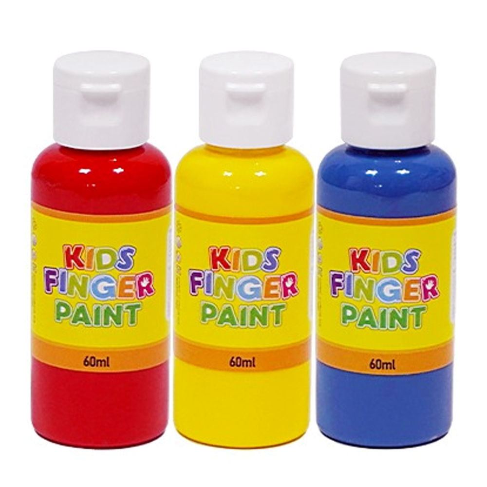 키즈맘아트 미술놀이 핑거페인트 60ml x 3색 세트