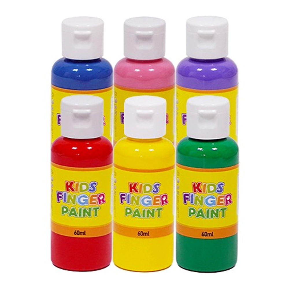 키즈맘아트 미술놀이 핑거페인트 60ml x 6색 세트