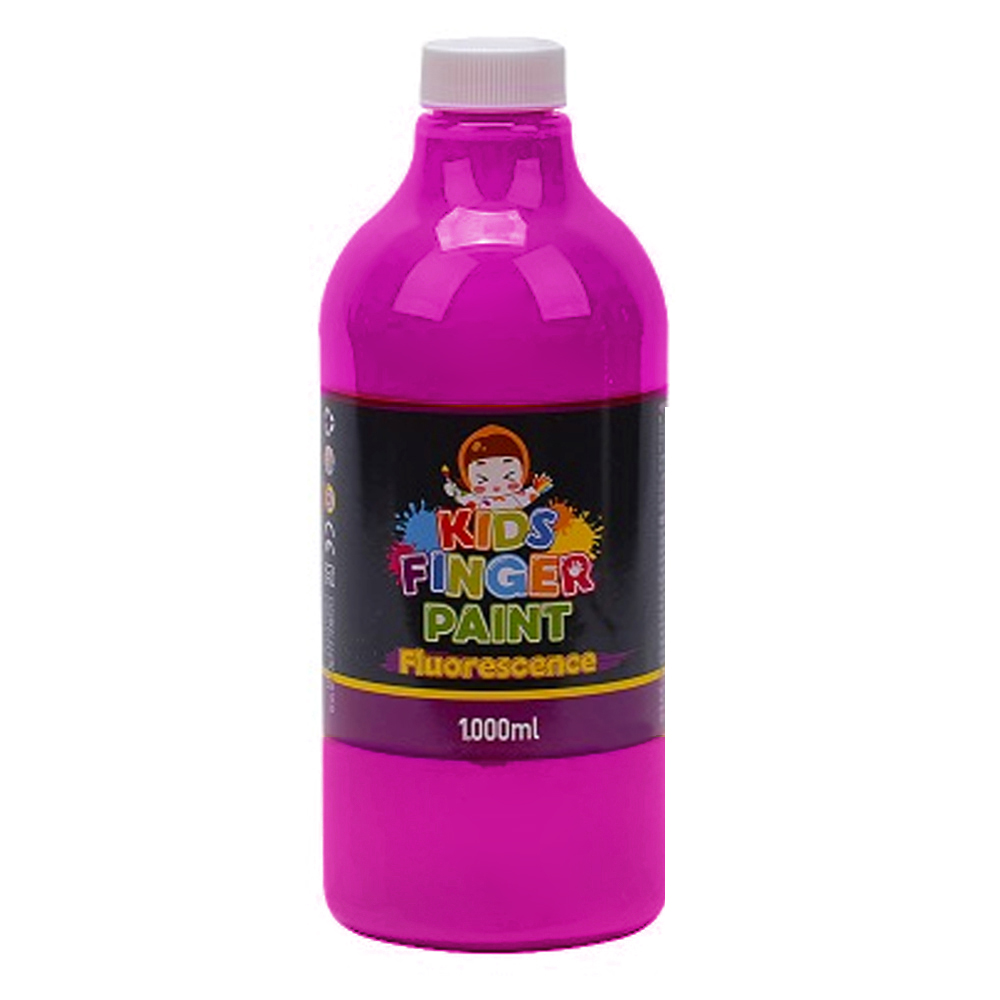 키즈맘아트 미술놀이 핑거페인트 형광색 1000ml 낱색 (형광보라)