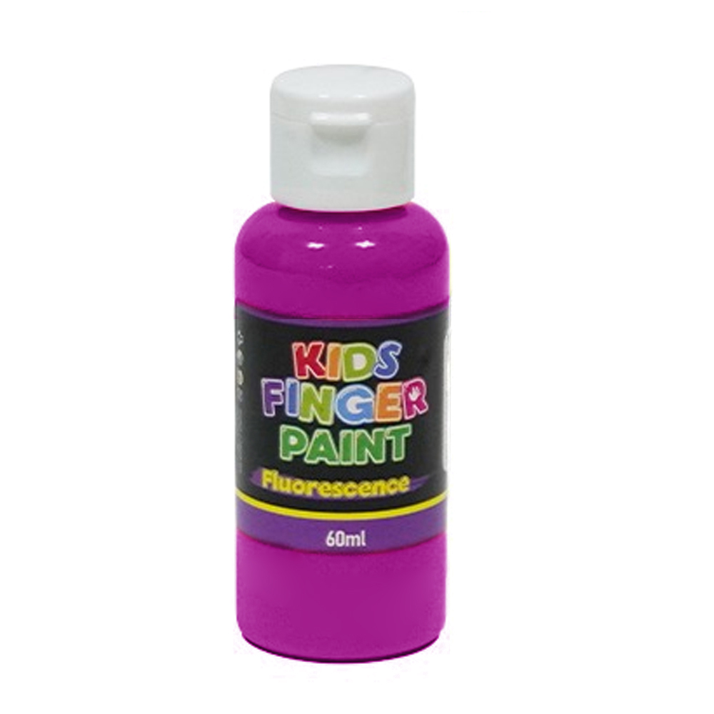 키즈맘아트 미술놀이 핑거페인트 형광색 60ml 낱색 (형광보라)