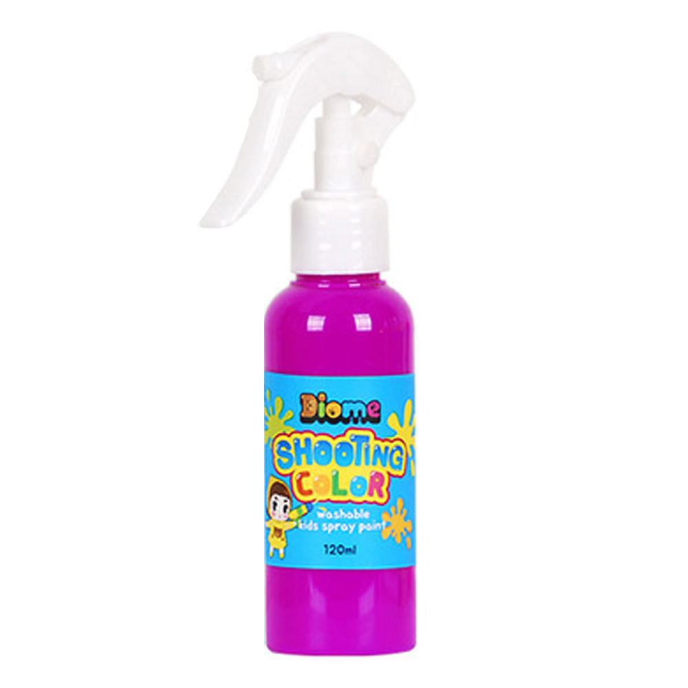 키즈맘아트 미술놀이 스프레이 물감 슈팅 컬러 120ml (형광보라)