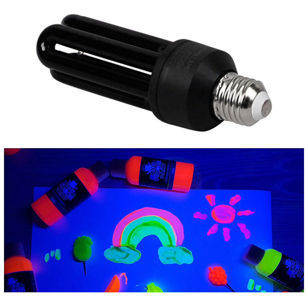 키즈맘아트 미술놀이 UV 블랙라이트 램프 (핑거페인트 등 키즈맘아트 형광물감과 함께 사용)