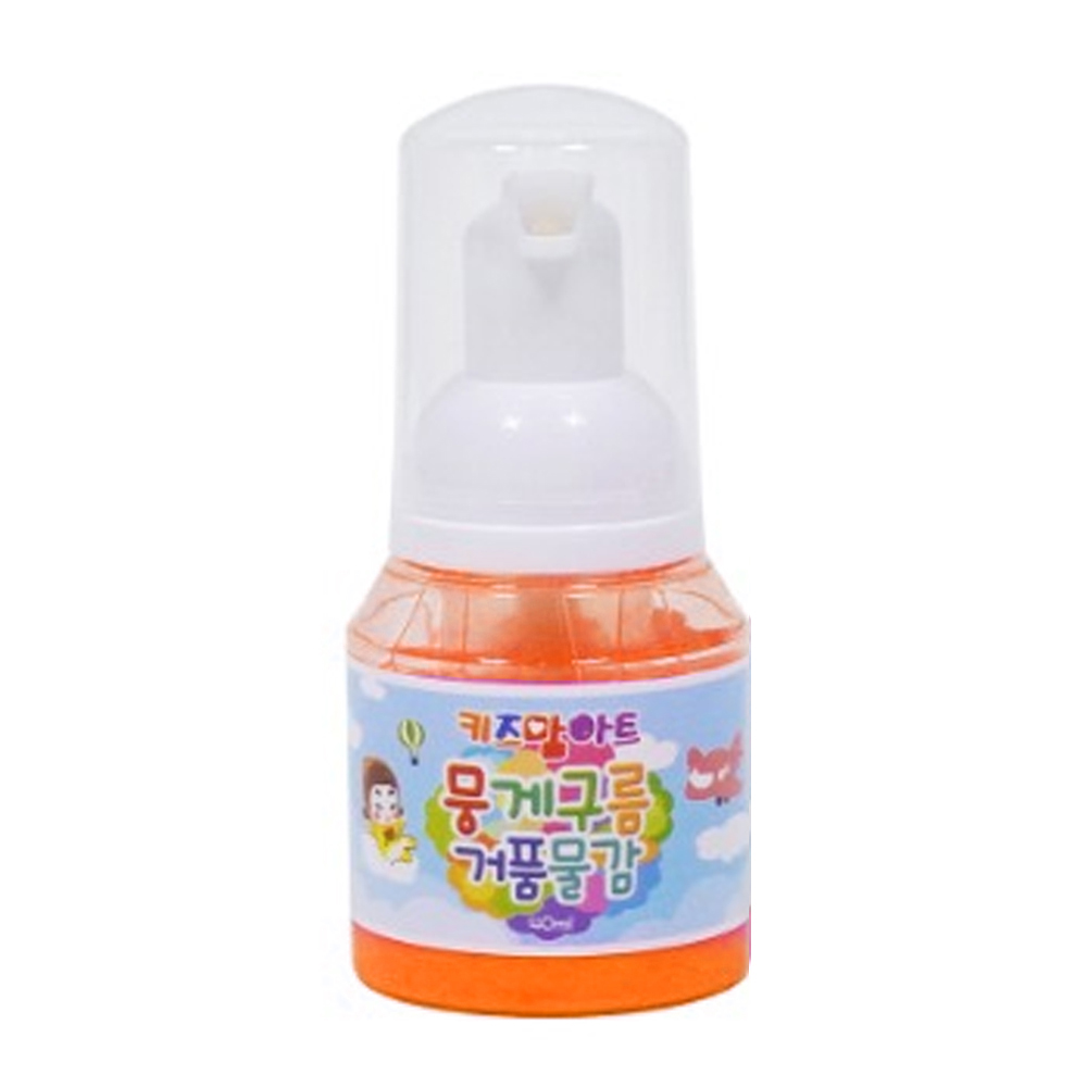 키즈맘아트 미술놀이 뭉게구름 거품물감 40ml (형광 주황)