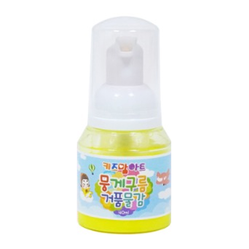 키즈맘아트 미술놀이 뭉게구름 거품물감 40ml (형광 노랑)