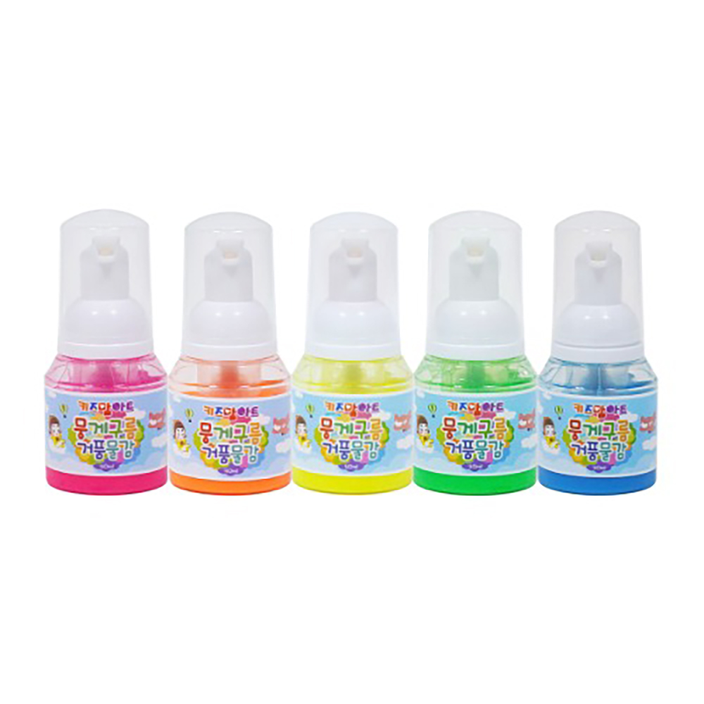 키즈맘아트 미술놀이 뭉게구름 거품물감 40ml x 5색 세트