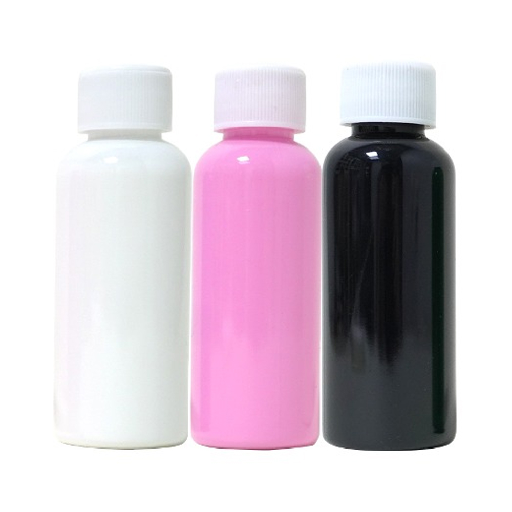 키즈맘아트 푸어링 아트 페인트 C세트 50ml x 3색 (흰색.분홍.검정) (오브제 인형 별매)