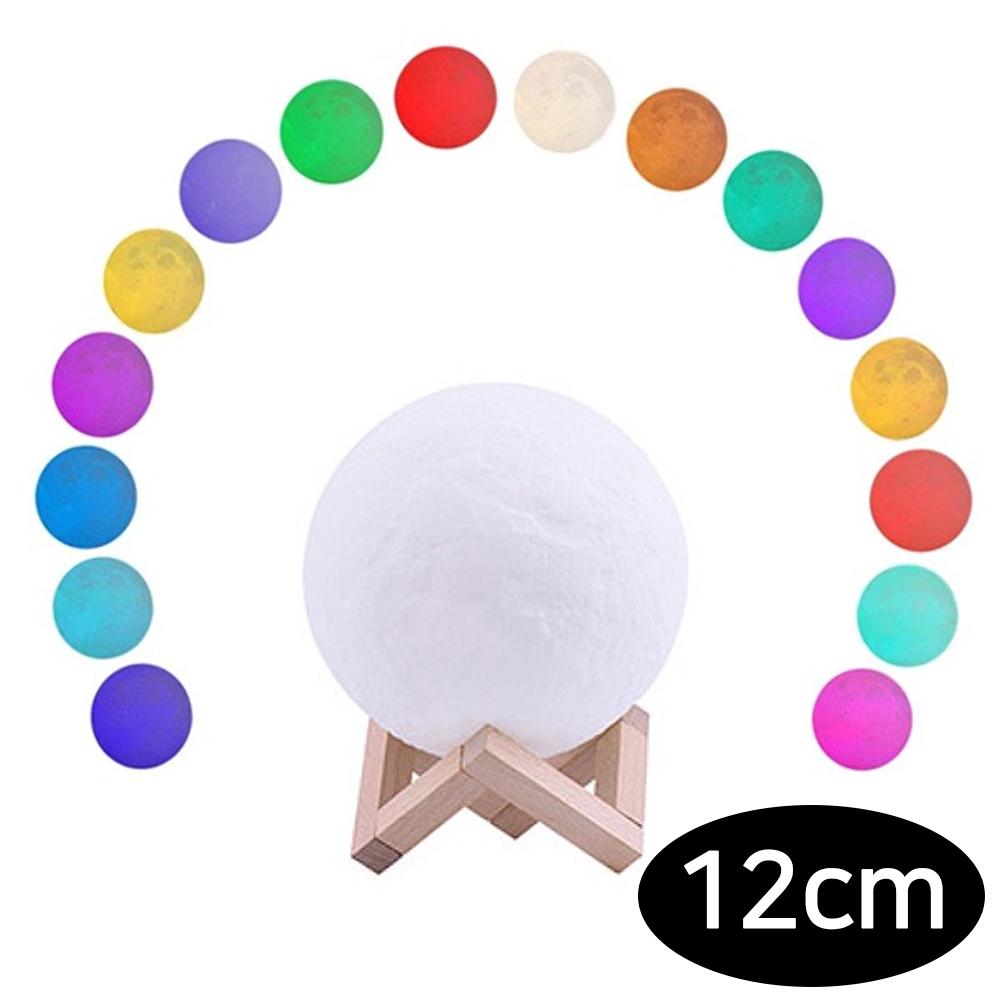 키즈맘아트 아이방무드등 달님 무드등 12cm (레인보우 멀티컬러)