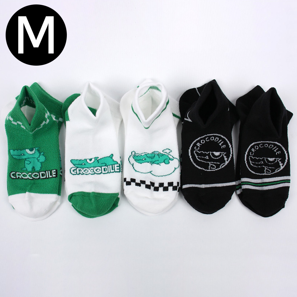 새실텍스피아 아동양말 크로커다일 키즈 스니커즈 양말 5족 1세트 (M)