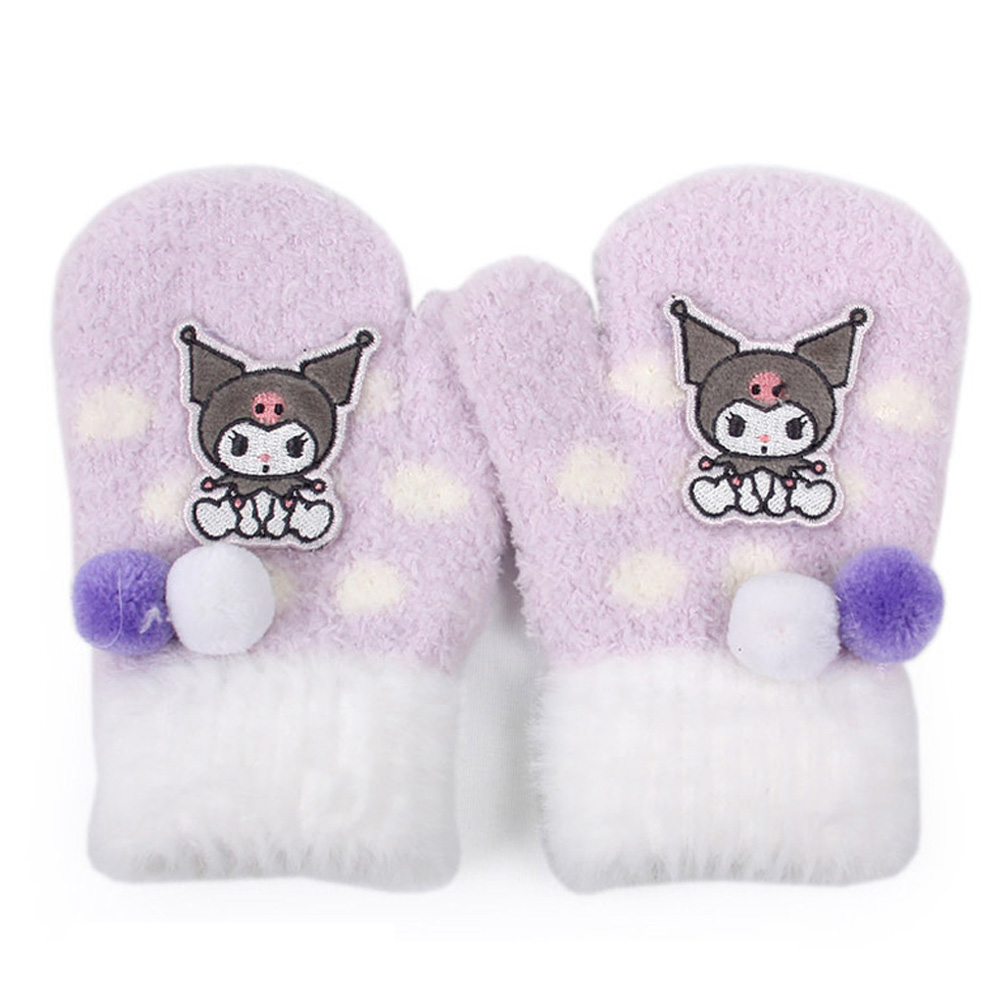 성창 장갑 쿠로미 도트방울 엄지 날개사 아동장갑 방한장갑