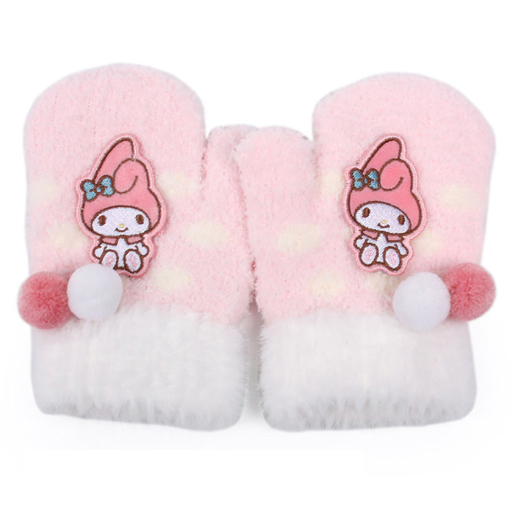 성창 장갑 마이멜로디 도트방울 엄지 날개사 아동장갑 방한장갑