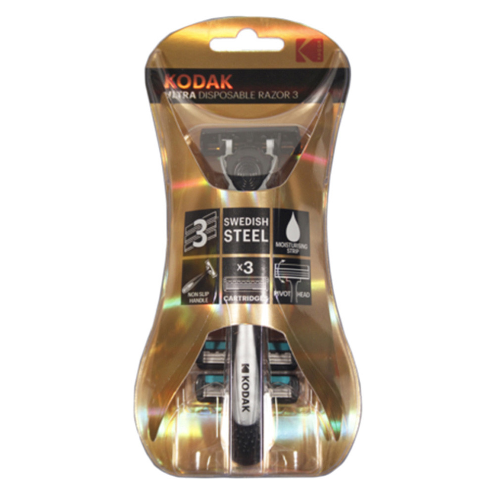 코닥 일회용 면도기 3중날 울트라3 (핸들1개 카트리지 3개)