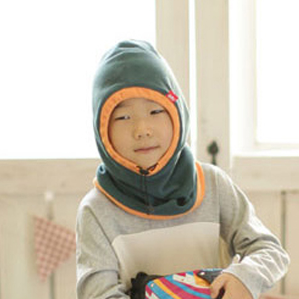 라호키즈 아동 방한 헤드워머 (오렌지그린)