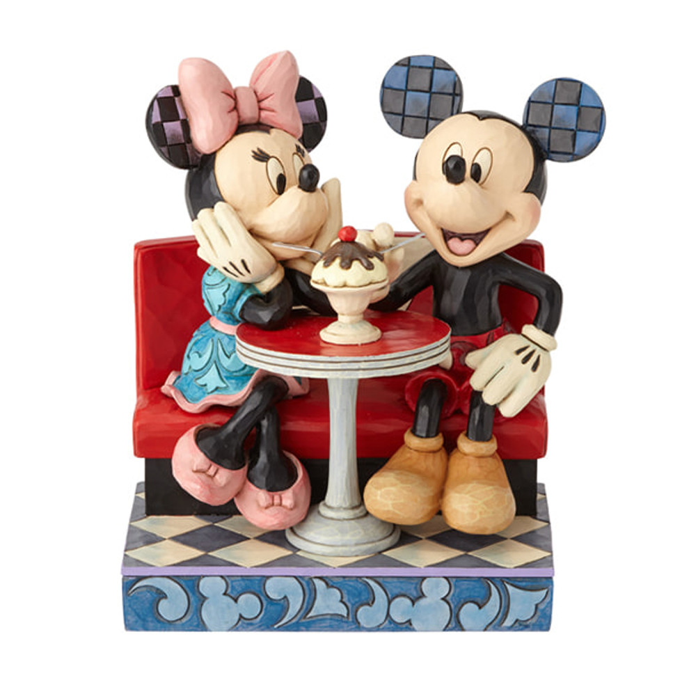 에네스코 디즈니 카페에 앉아있는 미키와 미니 피규어 16cm (E4059751)