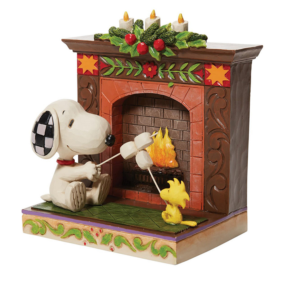 에네스코 스누피 머쉬멜로를 굽고있는 우드스톡 피규어 10cm (E6010325)