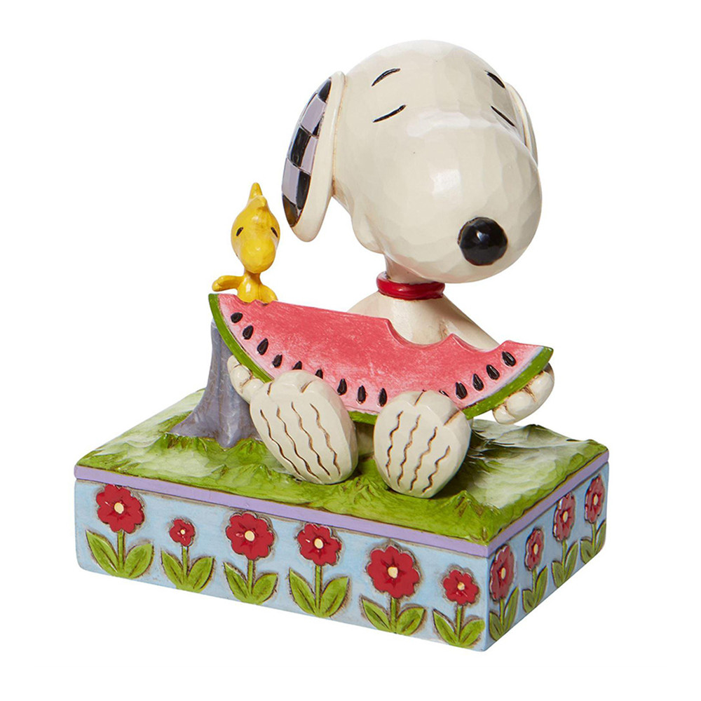 에네스코 스누피와 우드스톡 수박먹기 피규어 12cm (E6010113)