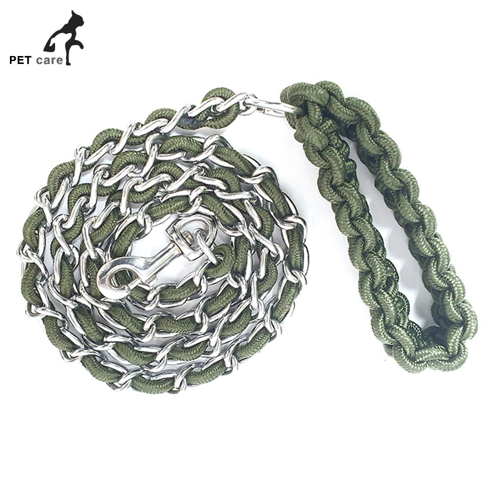 엠펫 로프체인 리드줄 (카키)