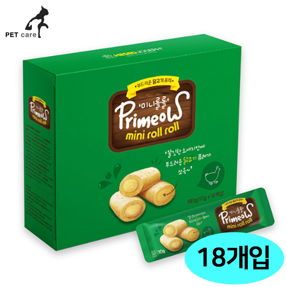 펫앤드림 프리미요 미니롤롤 (10g x 18개입) (닭고기)