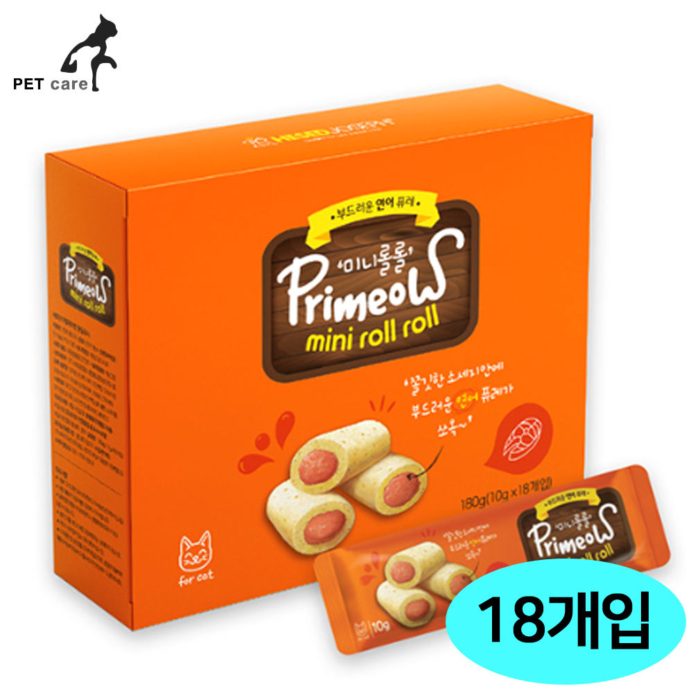 펫앤드림 프리미요 미니롤롤 (10g x 18개입) (연어)