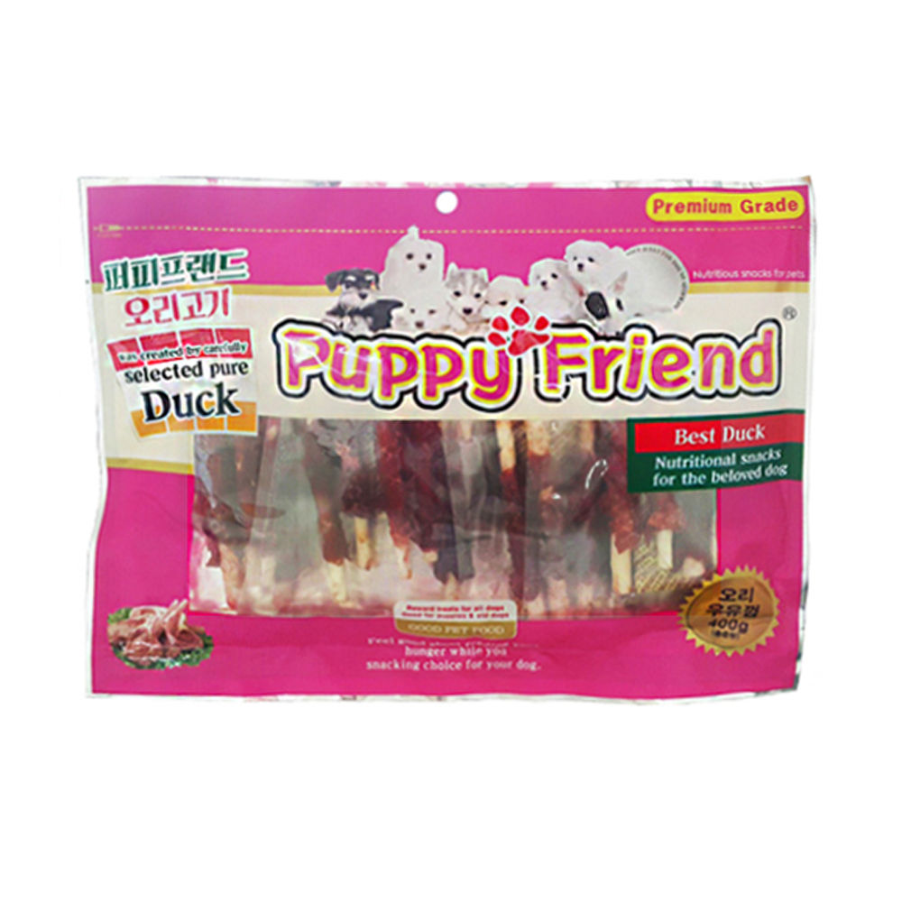 퍼피프렌드 오리고기 우유스틱 400g
