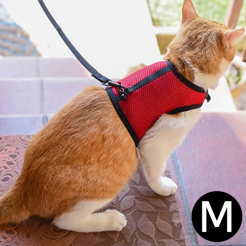 퍼프라스트 조깅 하네스 (레드) (M) (소형동물용)